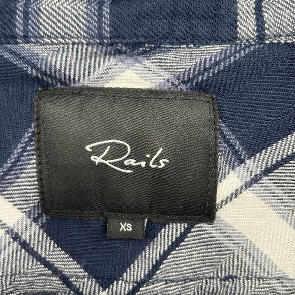 Rails Hunter Plaid Button Down - White/Navy/Fog - XS - Picture 2 of 11